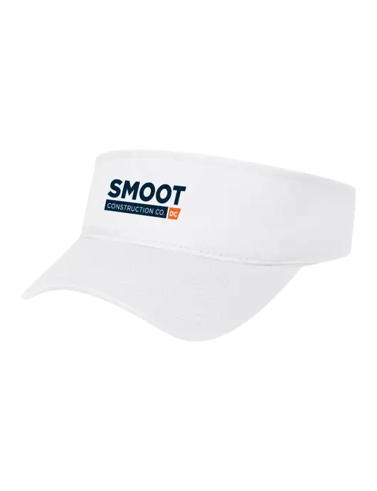 White Cap Visor w/Smoot Construction Logo
