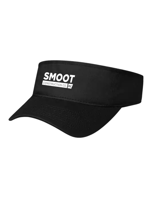 Black Cap Visor w/Smoot Construction Logo