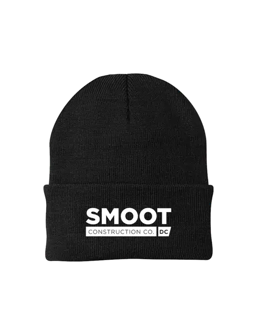 Black Knit Cap w/Smoot Construction Logo