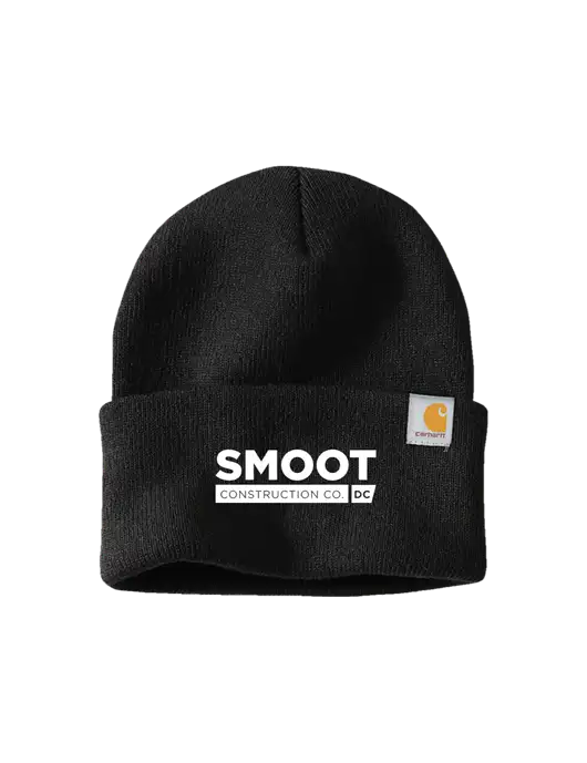 Carhartt Black Watch Cap 2.0 w/Smoot Construction Logo