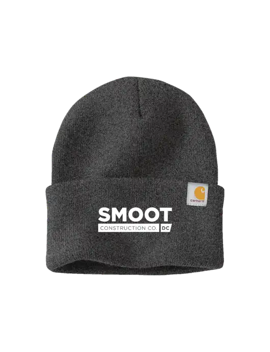 Carhartt Dark Grey Watch Cap 2.0 w/Smoot Construction Logo