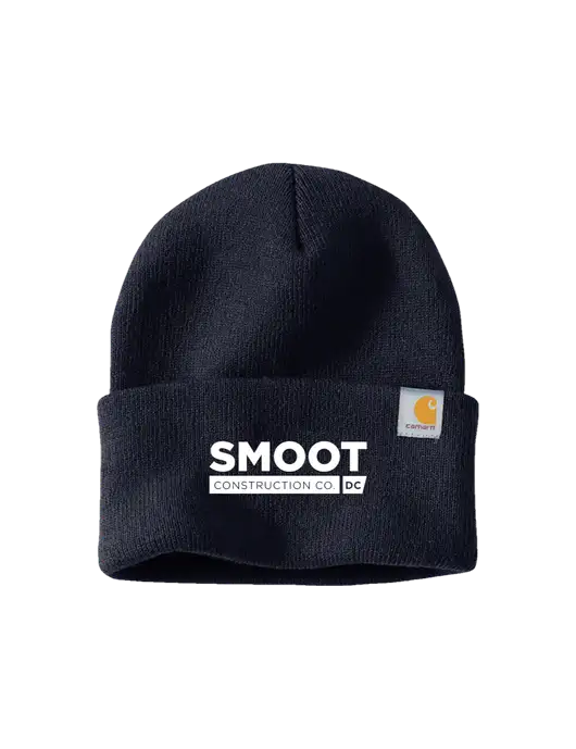 Carhartt Navy Watch Cap 2.0 w/Smoot Construction Logo