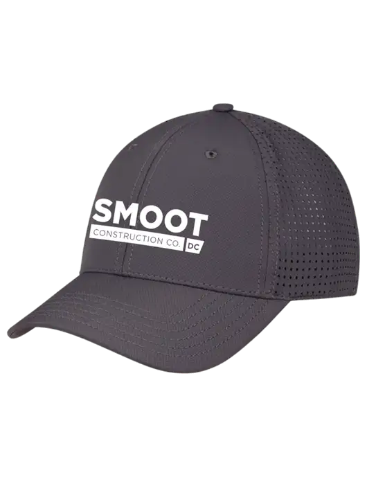 Charcoal Performance Stretchable Cap Hook & Loop w/Smoot Construction Logo