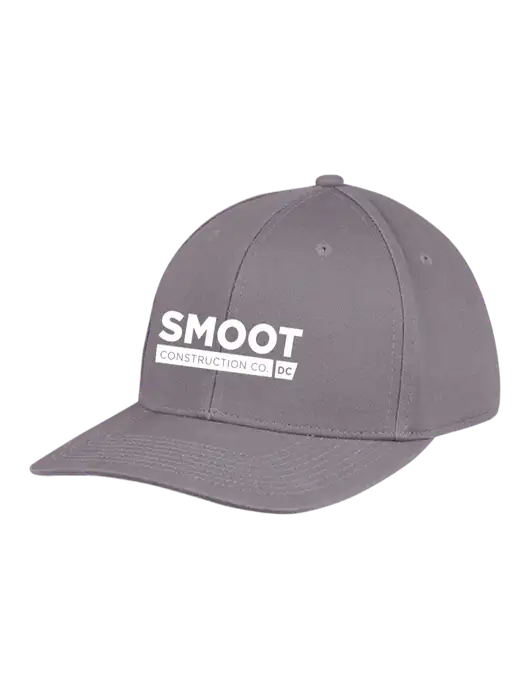 Premium Modern Structured Twill Charcoal Snapback Cap w/Smoot Construction Logo