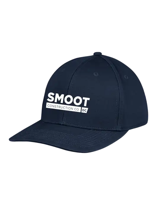 Premium Modern Structured Twill Navy Snapback Cap w/Smoot Construction Logo