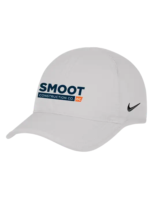 Nike White Featherlight Cap w/Smoot Construction Logo