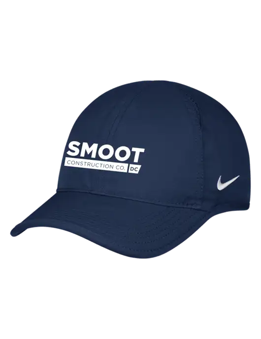 Nike Navy Featherlight Cap w/Smoot Construction Logo