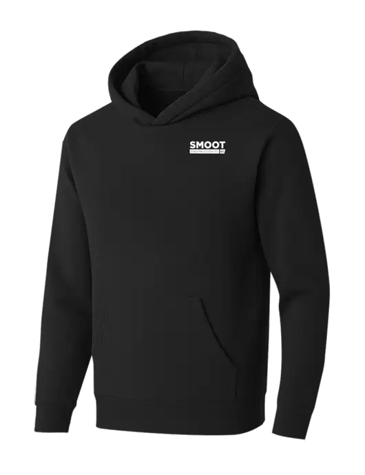 BELLA+CANVAS Black Sponge Fleece Pullover Hoodie w/Smoot Construction Logo