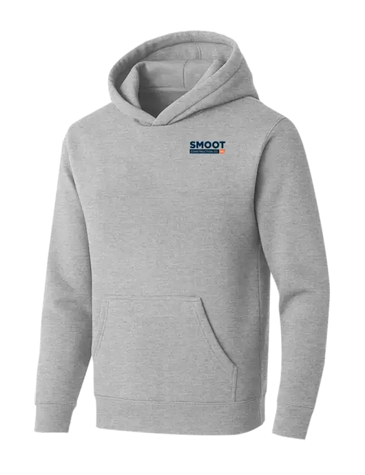 BELLA+CANVAS Light Grey Heather Sponge Fleece Pullover Hoodie w/Smoot Construction Logo
