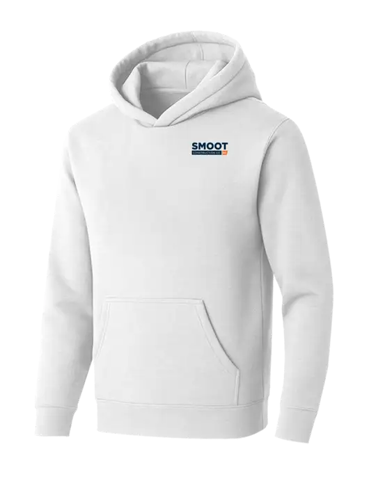 BELLA+CANVAS Heathered White Sponge Fleece Pullover Hoodie w/Smoot Construction Logo
