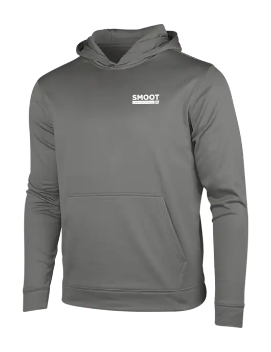 Dark Smoke Grey Sport-Wick Fleece Hooded Pullover w/Smoot Construction Logo