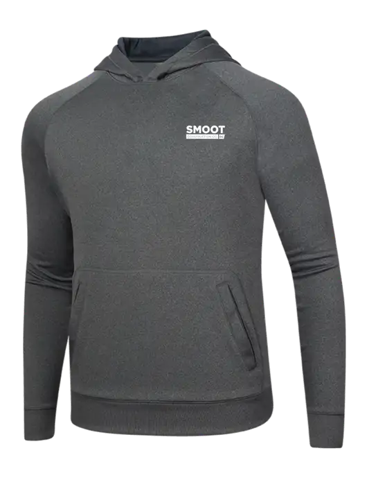 Tech Graphite Heather Fleece Hooded Sweatshirt w/Smoot Construction Logo