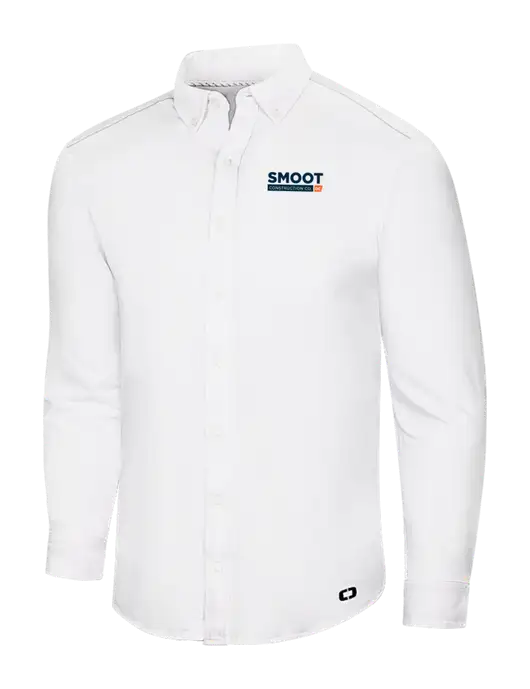 OGIO Bright White Modern Code Stretch Button-Up Shirt w/Smoot Construction Logo