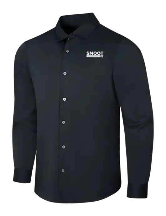 Black City Stretch Shirt w/Smoot Construction Logo