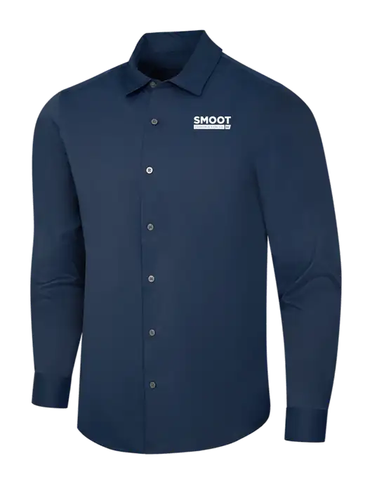 Navy City Stretch Shirt w/Smoot Construction Logo
