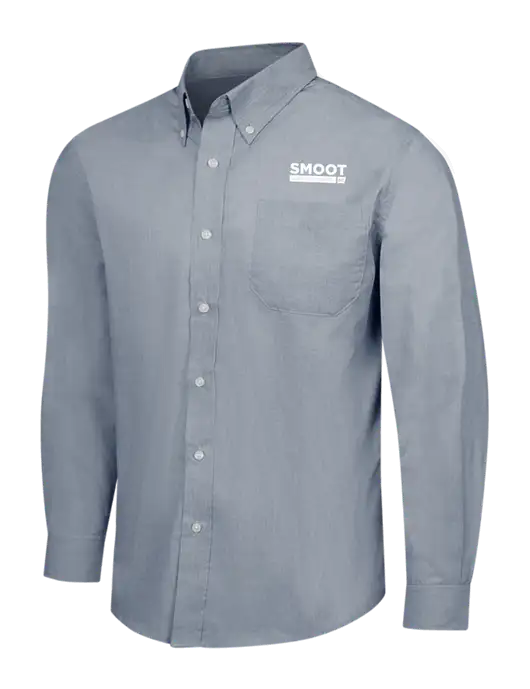 Navy Frost Crosshatch Easy Care Shirt w/Smoot Construction Logo