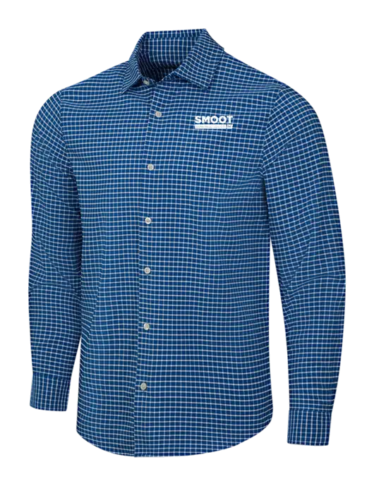 Navy/White City Stretch Shirt w/Smoot Construction Logo