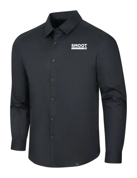 OGIO Black Commuter Woven Shirt w/Smoot Construction Logo