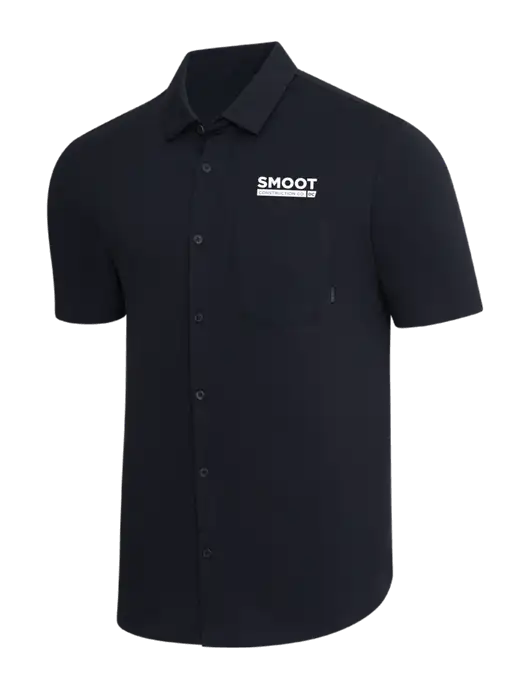 OGIO Black Extend Short Sleeve Button Up Shirt w/Smoot Construction Logo