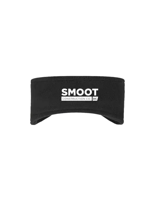 Black Stretch Fleece Headband w/Smoot Construction Logo