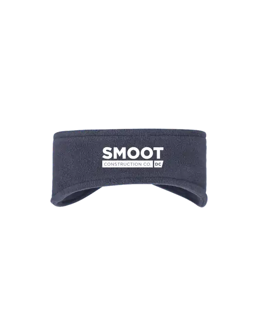 Navy Stretch Fleece Headband w/Smoot Construction Logo