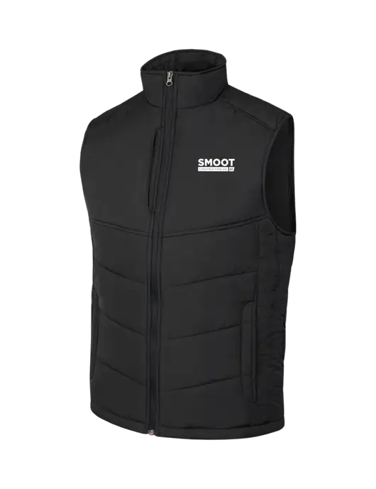 Black/Black Puffy Vest w/Smoot Construction Logo