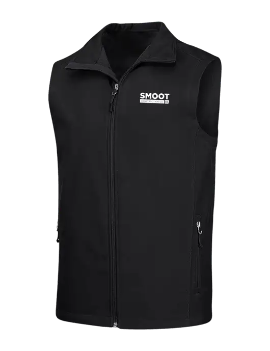 Black Core Soft Shell Vest w/Smoot Construction Logo