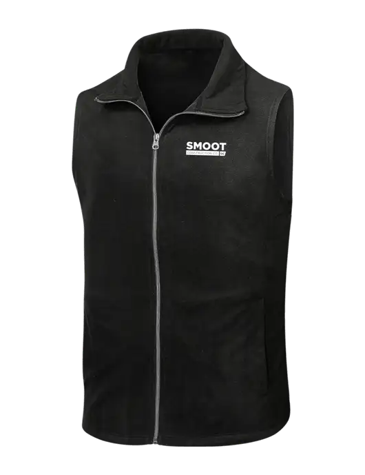 Black Microfleece Vest w/Smoot Construction Logo