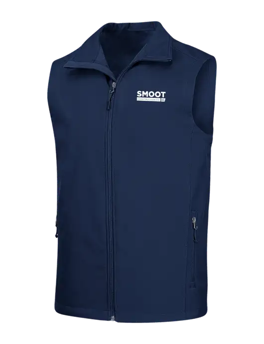 Navy Core Soft Shell Vest w/Smoot Construction Logo