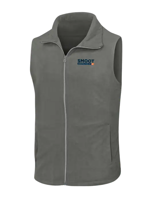 Medium Grey Microfleece Vest w/Smoot Construction Logo