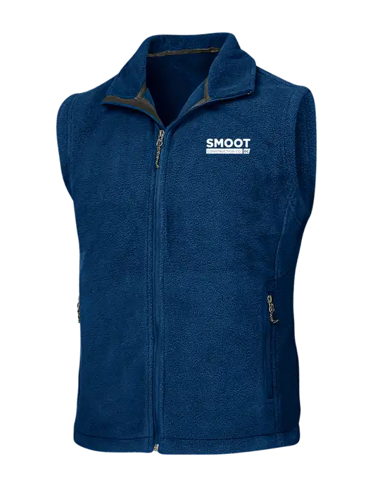 Navy Fleece Vest w/Smoot Construction Logo