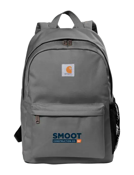 Carhartt Grey Canvas Backpack w/Smoot Construction Logo