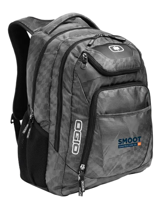 OGIO Race Day Silver Excelsior Laptop Backpack w/Smoot Construction Logo