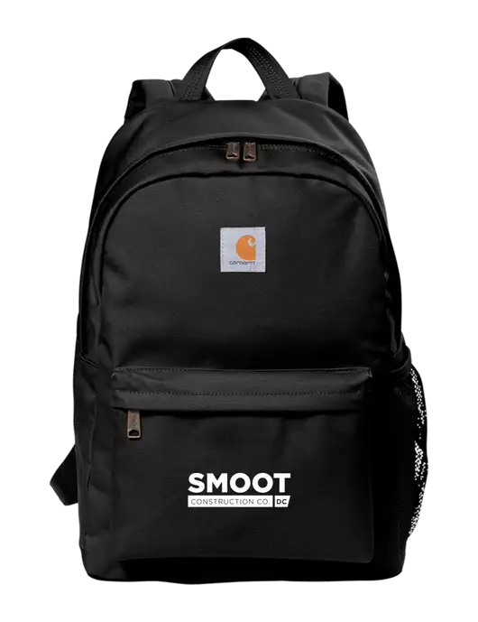 Carhartt Black Canvas Backpack w/Smoot Construction Logo