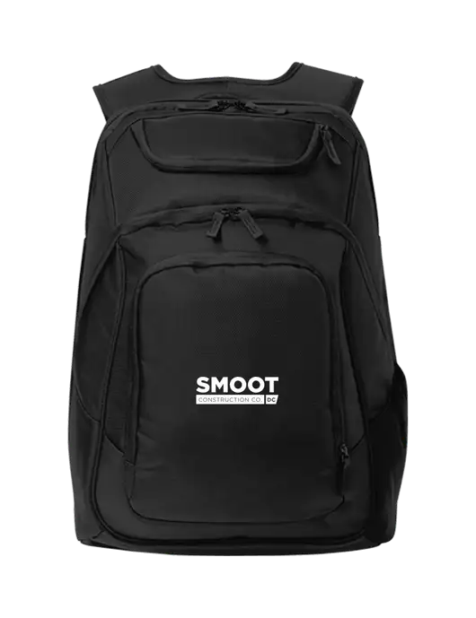 Executive Black Laptop Backpack w/Smoot Construction Logo