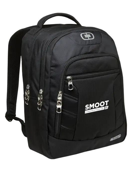 OGIO Black/Silver Colton Laptop Backpack
 w/Smoot Construction Logo